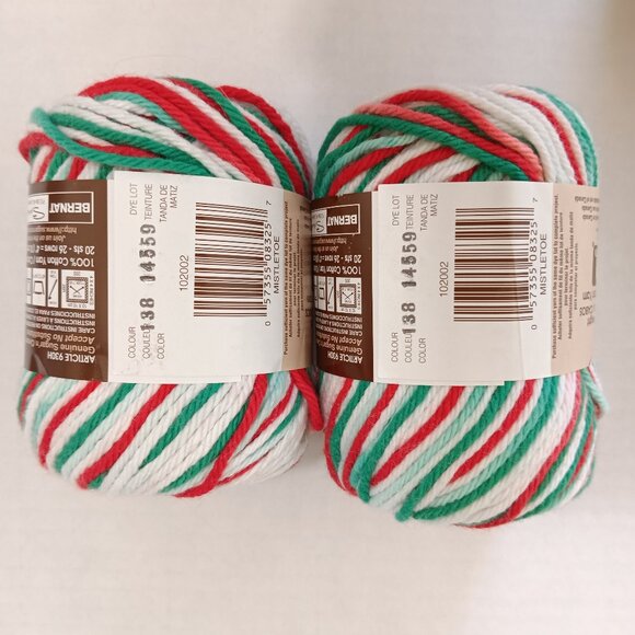 Lot of 8 Lily Sugar 'n Cream Holiday Christmas Red Green Cotton Ombre Yarn - Picture 12 of 16